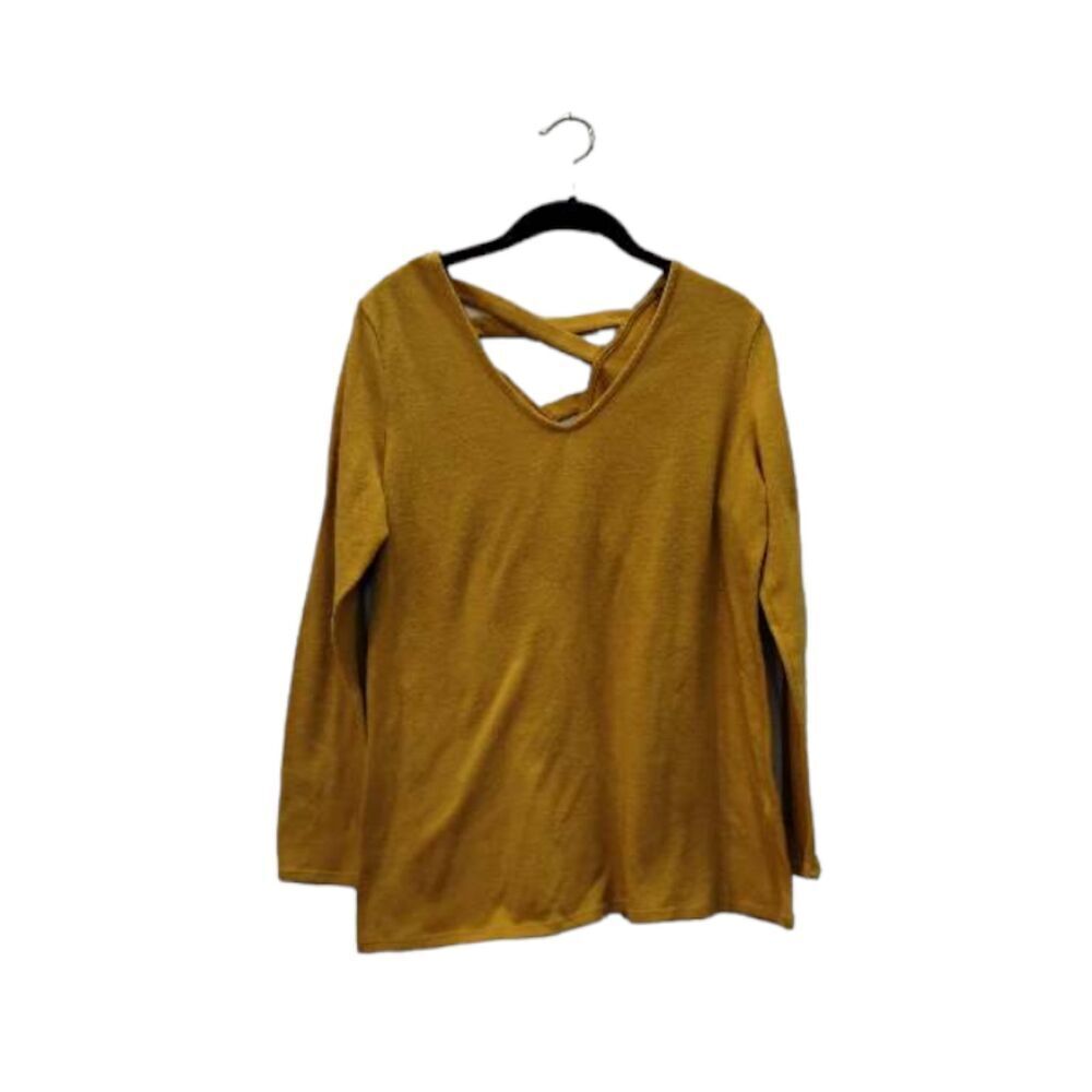 Harlow and‎ Rose burnt yellow cross back back long sleeve top
